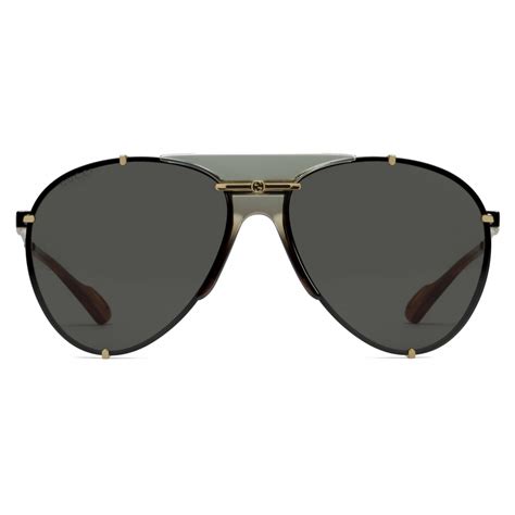 occhiali gucci aviator metallo|Occhiali da sole aviator in metallo in Oro .